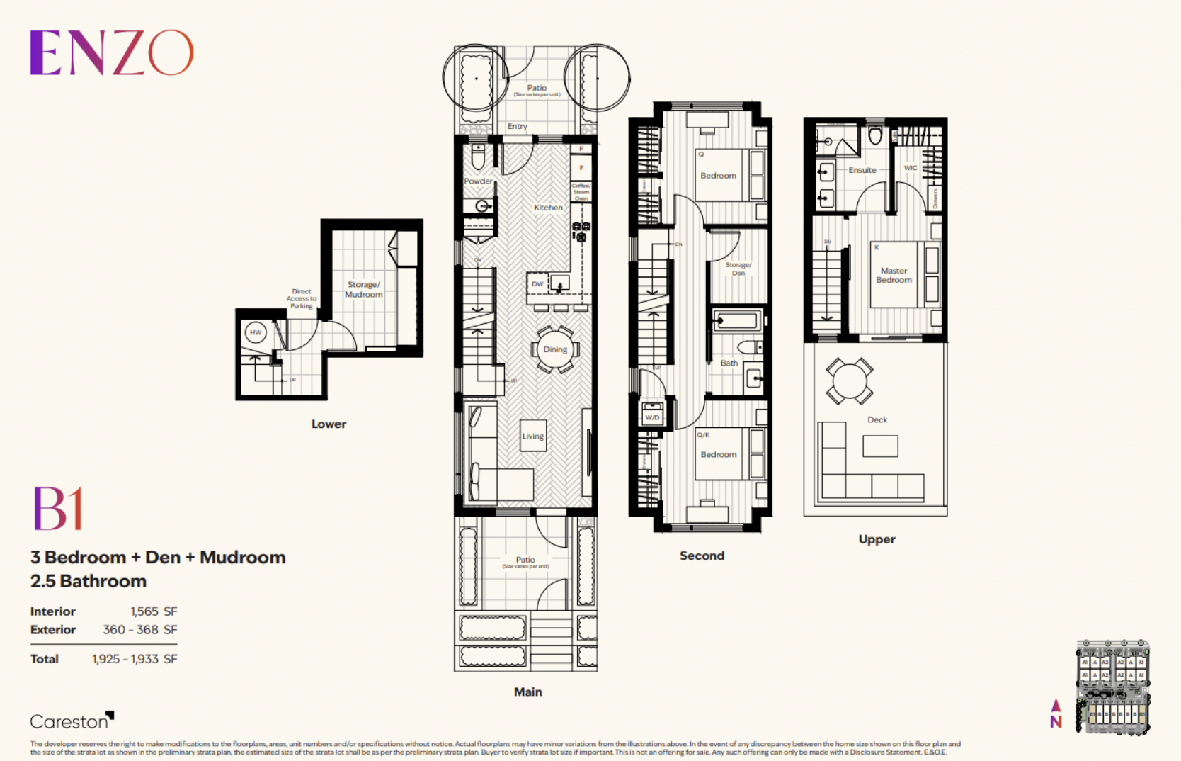 Vancouver townhouses for sale enzo B1